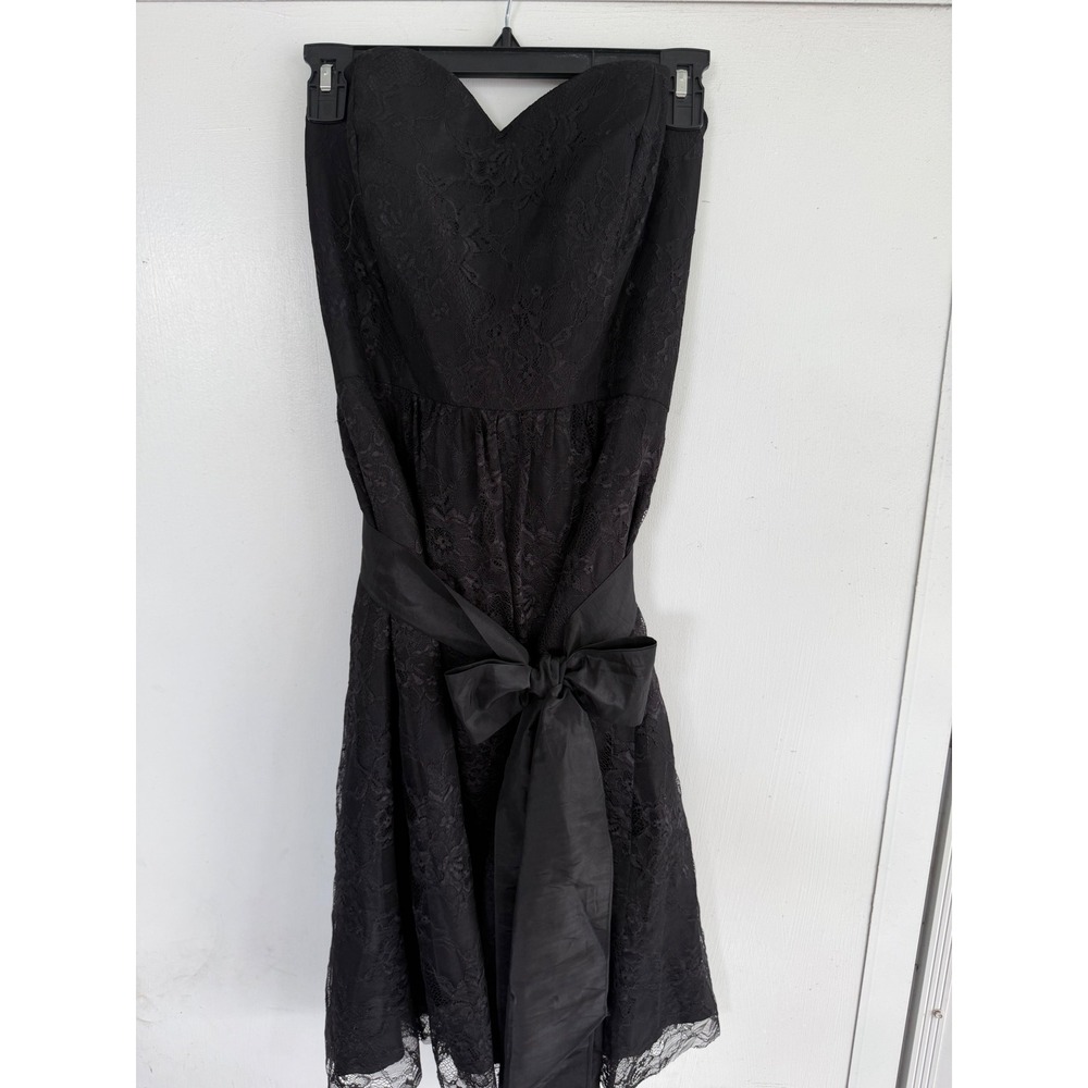 B2 Jasmine Black Lace Strapless Sweetheart Cocktail Dress B143061 NWT Mens 12
